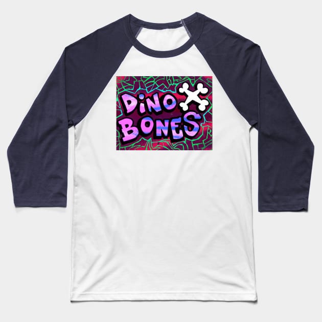 Dino Down to Earth Var. 3 Baseball T-Shirt by DinoBones